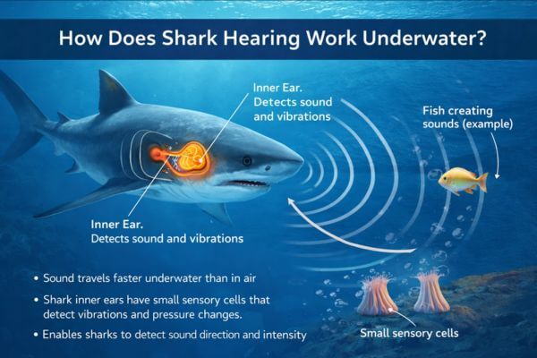 How sharks hear underwater explained