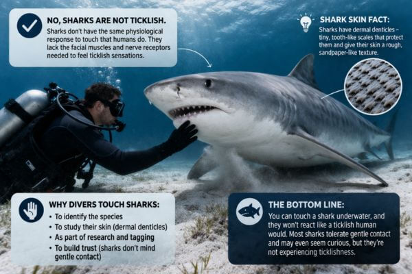 detail for are sharks ticklish